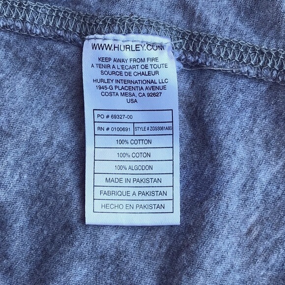 Hurley Cut Out Back T-Shirt - Picture 10 of 11